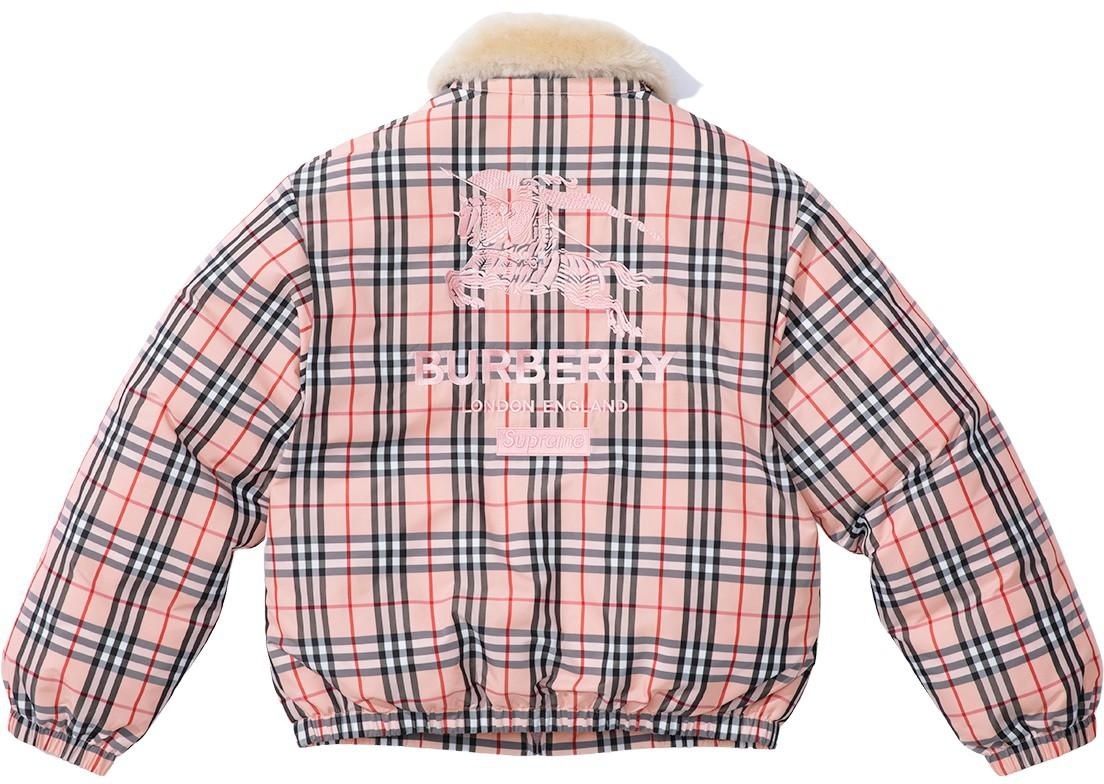 Supreme®/Burberry®Shearling Collar Down Puffer Jacket view 15